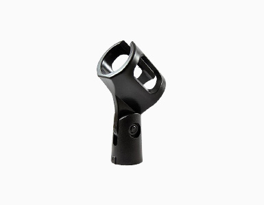 Cachimbo de microfone preto, utilizado para fixação em suportes.
