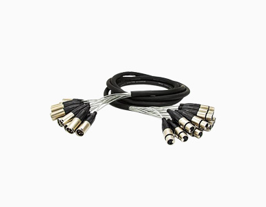 Multicabo XLR, ideal para distribuir sinais de áudio em várias saídas simultâneas.